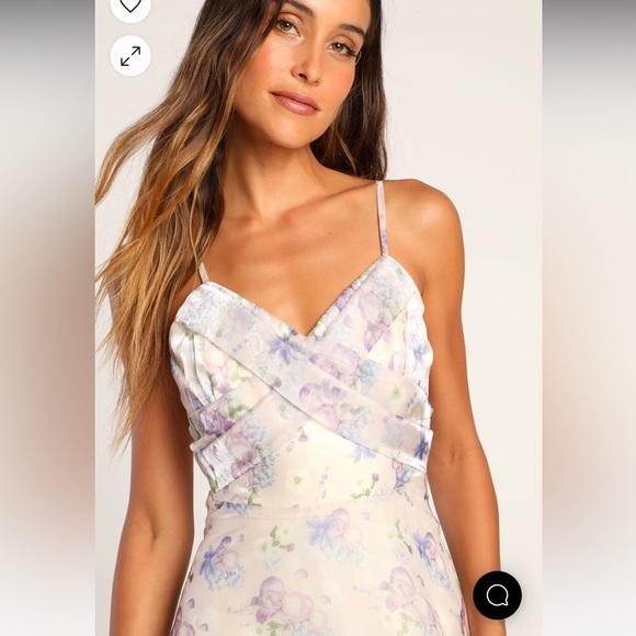 Lulus Lilac Floral maxi dress - Picture 2 of 5